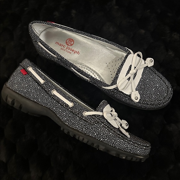 Marc Joseph Black and White Golf Loafer - Picture 6 of 12